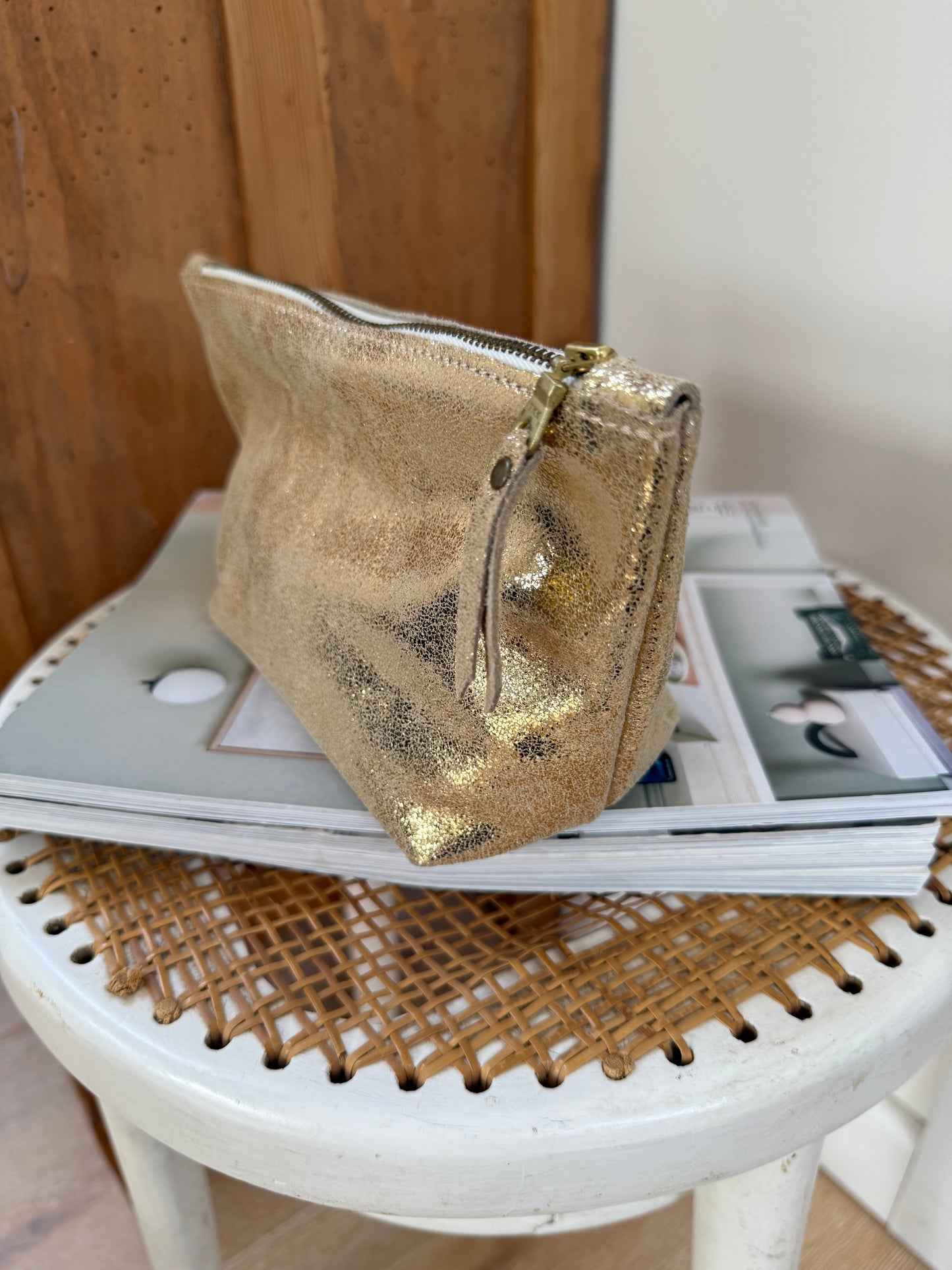 Small Cosmetics Bag | Gold