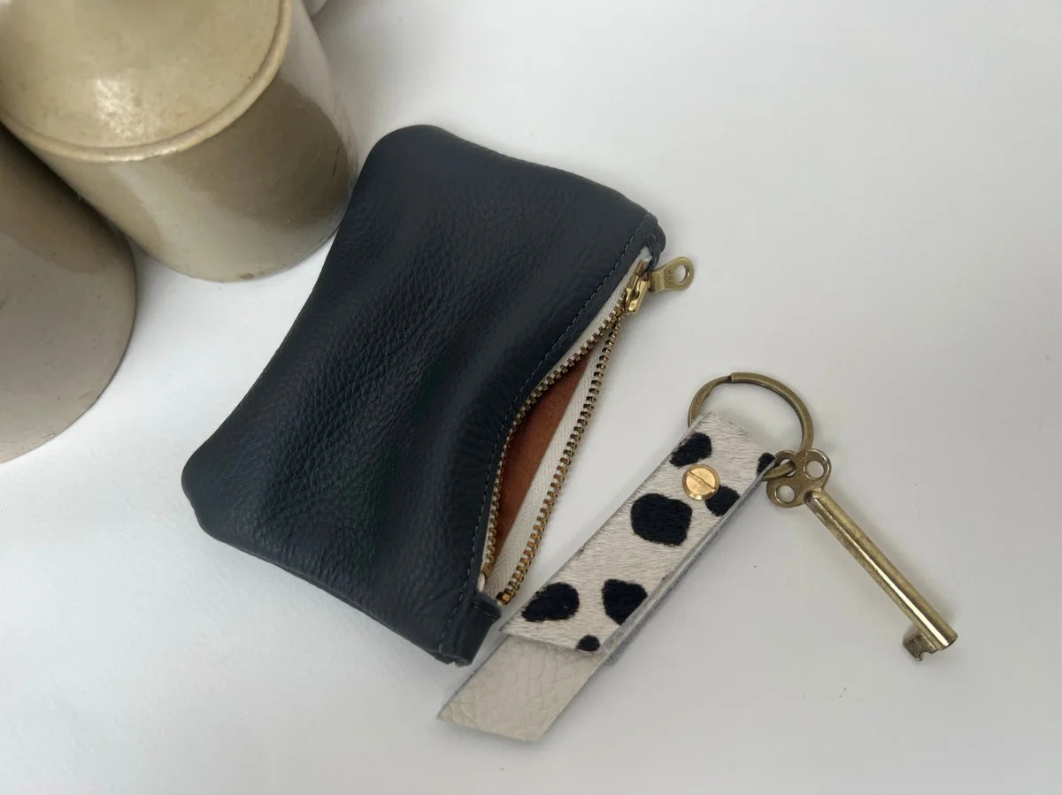 LMOR Key Ring Spotty handmade in Cornwall - polka dot design key holder