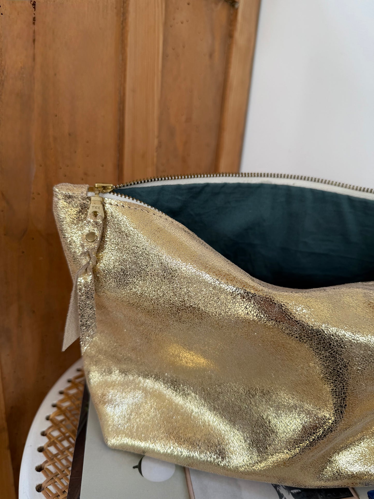 Large Cosmetics Pouch | Gold