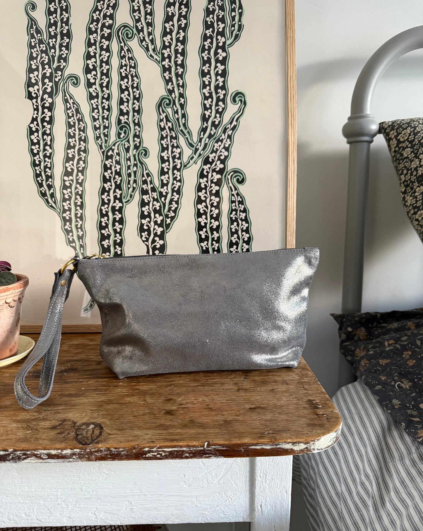 Large Cosmetics Pouch | Pewter