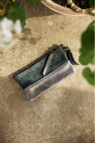Large Coin Purse | Spruce Green and Pewter