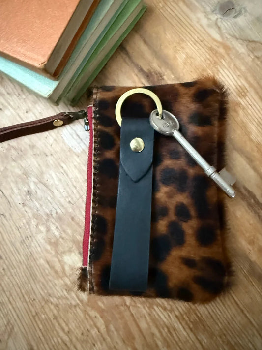 Loop Key Ring in black, handmade by LMOR Studio Cornwall