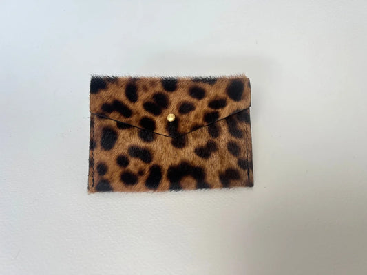 Mia Card Holder in Jaguar print, handmade by LMOR Studio Cornwall