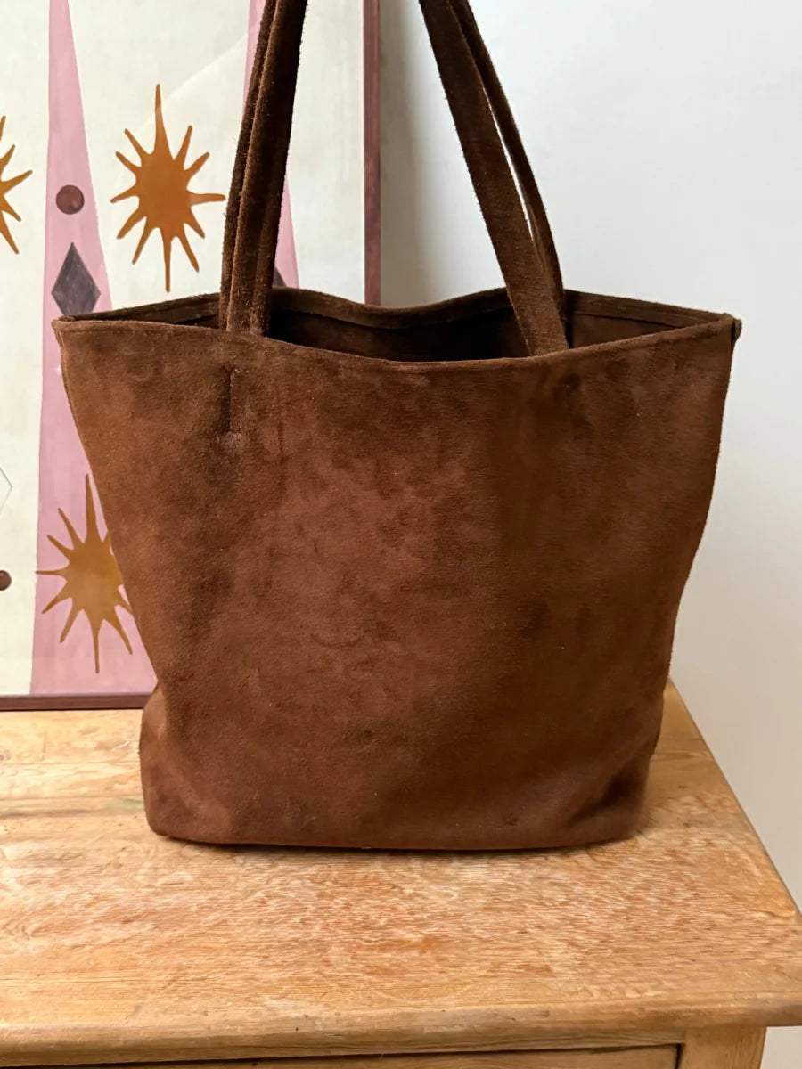 Mia Tote Bag in Tobacco by LMOR Studio Cornwall, handmade leather tote