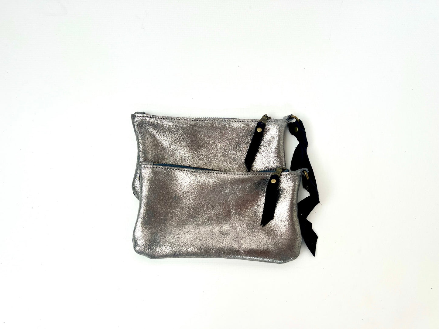 Large Coin Purse | Pewter and Navy